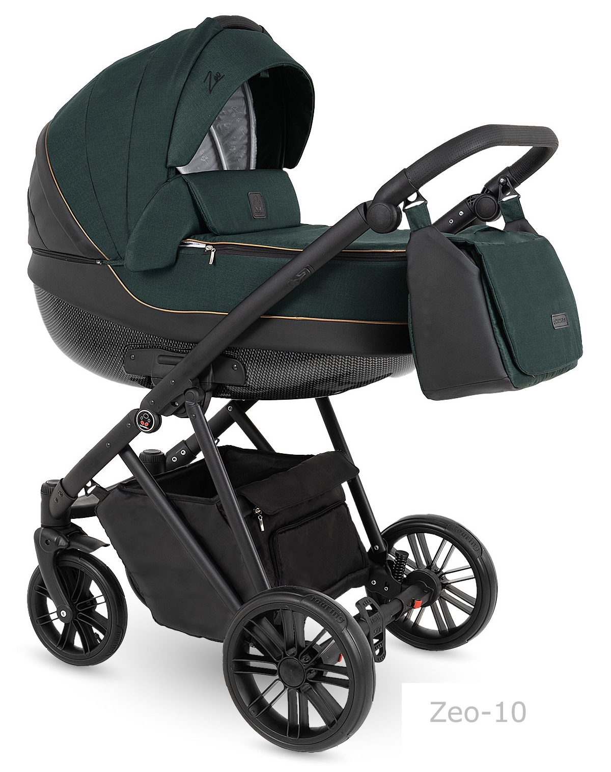 @ume~ Zeo Camarelo Wózek Dziecięcy 2w1 Butelkowa Zieleń | Dadi-shop